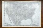 Vintage 1901 Topographical United States Map 22 x14  Old Antique Original Usa