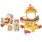 Sylvanian Families Mi-91 Hamburger Wagon Doll Set Calico Critters Epoch Food