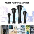 100 Pcs Heavy Duty Self-locking Nylon Zip Ties Universal Cable Tie Buckle Holder