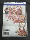Simplicity Sewing Pattern  2201 Quilted Bags Purses Totes Clutch Wallet Cut