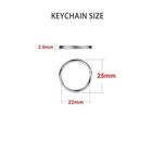 50pcs 25mm Key Ring Keychain Metal Silver Round Split Key Chains Rings Connec   