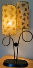 Vintage Mcm Majestic Lamp Fiberglass Shades Mid Century Modern Lighting 1950s
