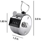 2pcs 4 Digit Number Dual Clicker Golf Hand Tally Counter Metal Handy Convenient