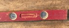 Antique Wooden Level 24  Long Original Old Red Color Carpenter Tool Works