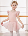 Ballet Leotards For Girls Toddler Dance Outfit With Skirt Combo   Ruffle Sleeve 