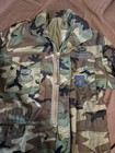 Vtg Usgi M-65 Cold Weather Woodland Camo Field Jacket Coat M W liner Brass Zip 