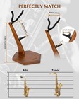 Strich Wooden Saxophone Stand For Alto Tenor Handmade Solid Walnut Heavy Base