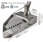 Sand Scoop Metal Detector Detecting Hunting Tool Shark-710 Stainless Steel Coob