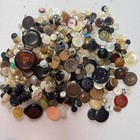 Vtg Antique Button Lot 6 Pounds Collector s Estate     Celluloid Mop Glass Shank