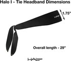 Halo Headband I Tie Version Sweatband - Custom Fit - All Colors - Made In Usa