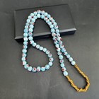 Beautiful Antique African Old Mosaic Glass Beads Strand Necklace 