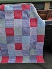 Pottery Barn Kids Twin Patchwork Quilt Plaid Red Blue Bedding