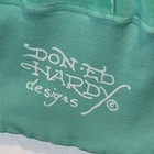 Vintage Y2k Ed Hardy Velour Teal Womens Sleeveless Hooded Vest Size Small