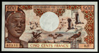 Chad  Banque Centrale Nd  1974  500 Francs  Choice Unc P-2a 