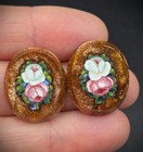 Micro Mosaic Goldstone Italy Antique Grand Tour Unmounted 2 Aventurine Glass