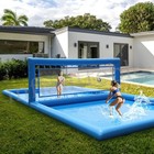 33x16 5ft Inflatable Volleyball Court Beach Water Game Net W  Air Pump Outdoor