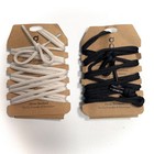 Set 2 X On Cloud Replacement Shoe Laces Ivory   Black Color On Original Oc Card