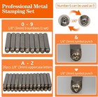 37 Pcs Metal Stamping Kit 3mm Letter number Punch Set With Artistic Font