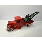 Arcade Cast Iron Wrecker Tow Truck Red Green Vintage Freeport Ill 219r Toy