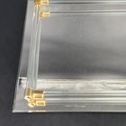 Vtg Mirrored Vanity Dresser Tray W  Rails   Brass Accents Perfume Not Included