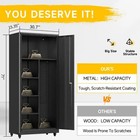 Metal Garage Storage Cabinet With Lock  71  Tall Steel Storage Locker On Wheels