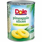 Dole Pineapple Slices In 100  Pineapple Juice 20 Oz  Can