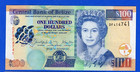Belize  100 Dollars 2021 P-71 Queen Elizabeth Ii  Unc Banknote