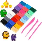 Small Block Polymer Clay Starter Kit  Oven Bake Clay  Diy Molding 24 Colors