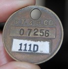 Vintage Goodyear Tire   Rubber  G t    R  Brass Advertising Tag Akron Ohio