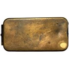 1950s Vintage Brass Credit Card Charge Plate Holder Velvet Lined Vesta 