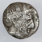 Saba  Imitative Athens Owl Ar Unit South Arabian Silver Coin 3rd-2nd Century Bc