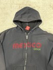 Vtg Oscar De La Hoya Mexico Full Zip Xl Hoodie Black Odlh Boxing Mens Hooded 90s