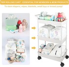 Baby Diaper Caddy plastic Movable Cart For Nursery Diaper Storage Caddy Organize