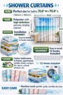 1pc 70 8 70 8 Fabric Waterproof Shower Curtain For Bathroom