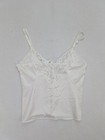 Vintage Women s Camisole Tank Top Size Small White Nylon