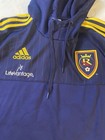 2013 Real Salt Lake Adidas Hoodie Sweater Navy Blue Men   s Large