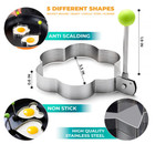5pcs Fried Egg Non Stick Stainless Steel Pancake Ring Mold Cooking Kitchen Tools