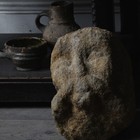 Antique Very Rare Anglo Saxon Carved Stone Head Of Warrior  Medieval  10th C 