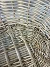 Vintage Wicker Laundry Basket With Handles   Large Handwoven Storage Boho Decor