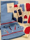  Kitchen Towel Set 4th July      Red  White    Brew-tiful  Celebrate In Style  