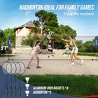 Portable Badminton Volleyball Pickleball Net For Backyard  17ft Combo Set Wit   