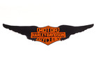 Vintage Harley Davidson Large Black Wings Back Patch 16  Harley Davidson Cycles