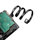 1pcs 18  Sata 3 0 Cable Sata3 Iii 6gb s Right Angle Ssd Hdd Hard Drive  Black