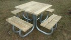 Square Picnic Table Frame All Aluminum  46 Inch Square Table Top frame Only