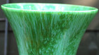 Vtg Large 16 1 8  Royal Haeger Drip Glaze Lime Green aqua Ceramic Vase Mcm 1953