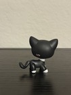 Lps Littlest Pet Shop Black Cat  2249 Figure Green Eyes White Paws
