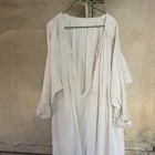 Antique Victorian White Linen   Lace Dress Religious Vestment  Tunic Vintage