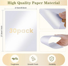 Ftumertly 30 Sheets White Shimmer Cardstock  8 5x11 Cardstock Paper  230g 80lb P