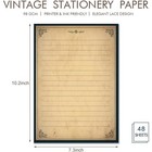 48 Sheets 24 Self-stick Envelopes Vintage Lined Letter Writing Paper 7 3 X 10 2