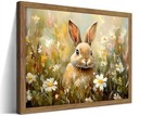 Vintage Easter Bunny Wall Art  Rustic 10 l X 8 w Flowerbed Rabbit Framed